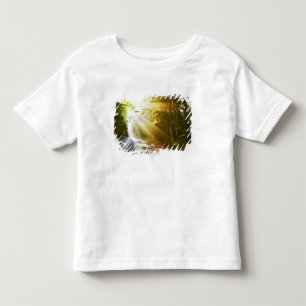 Camiseta De Bebé Haces de Sun a través del bosque en parque