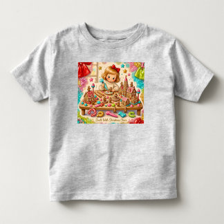 Camiseta De Bebé  ~ Haciendo Casas de Jengibre ~ Niña Dulce ~