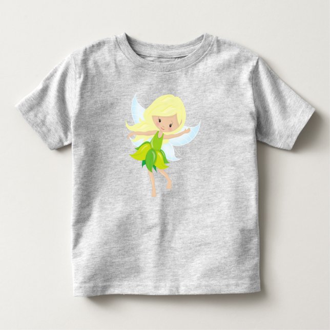 Camiseta De Bebé Hada Cuta, Pelo Blonde, Hada Mágica, Hada Forestal (Anverso)