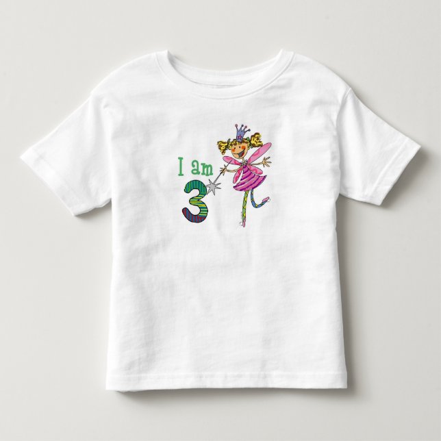 Camiseta De Bebé hada de princesa de 3 años (Anverso)