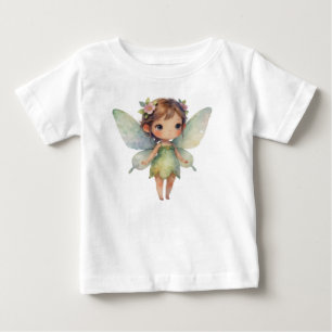 Camiseta De Bebé Hada del Bosque Encantado: Sprite verde pastel