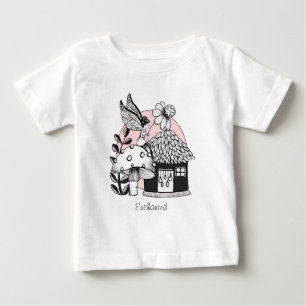 Camiseta De Bebé Hada encantada y casa de hadas