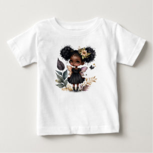 Camiseta De Bebé Hada negra linda 