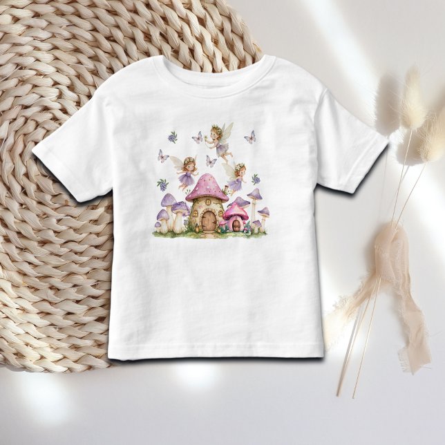 Camiseta De Bebé Hadas Mágicas Hongos Rosados (Subido por el creador)