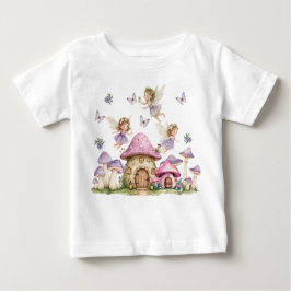 Camiseta De Bebé Hadas Mágicas Hongos Rosas