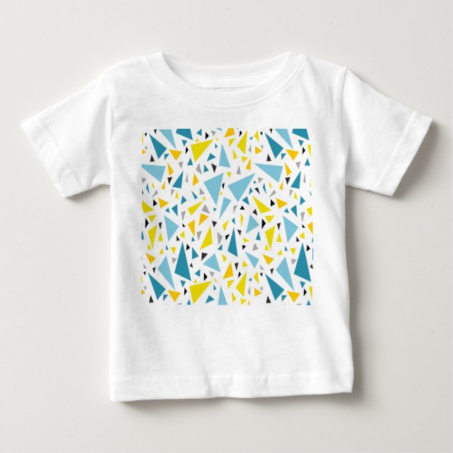Camiseta De Bebé Haga clic en el diseño favorito Triángulo amarillo (Anverso)