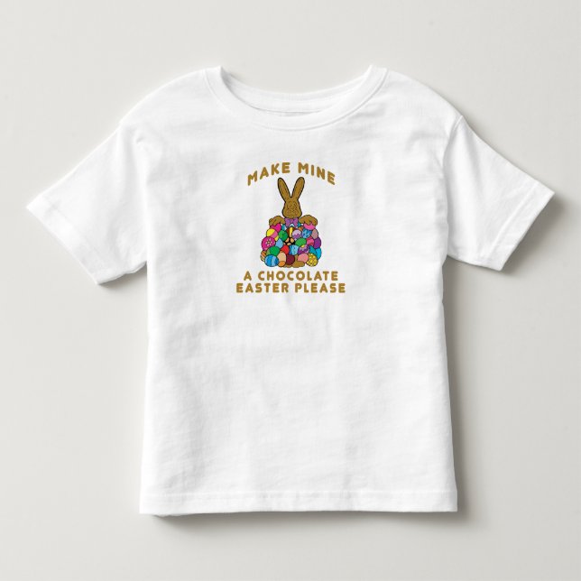 Camiseta De Bebé Haga los míos a un niño de Pascua del chocolate (Anverso)