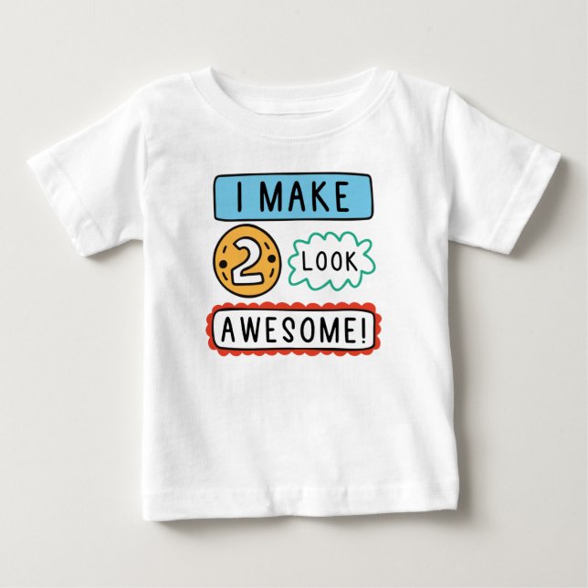 Camiseta De Bebé Hago que dos parezcan geniales (Anverso)