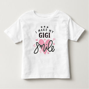 Camiseta De Bebé Hago que mi GiGi sonríe con los corazones