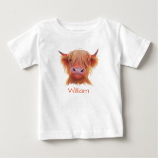 Camiseta De Bebé Hairy Cow, escocés personalizado