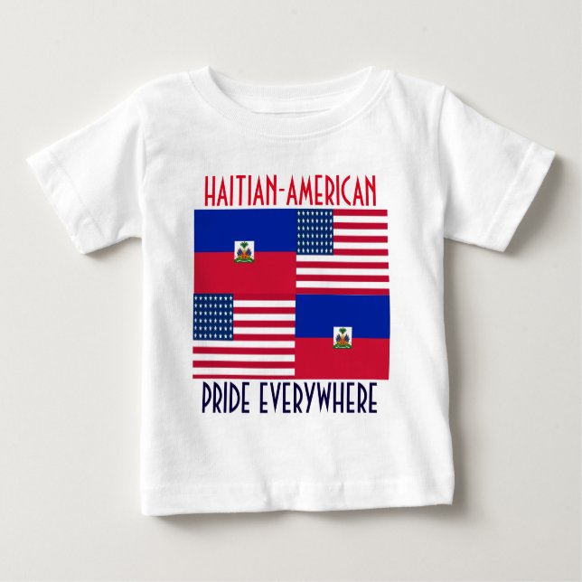 CAMISETA DE BEBÉ HAITIANO-AMERICANO (Anverso)
