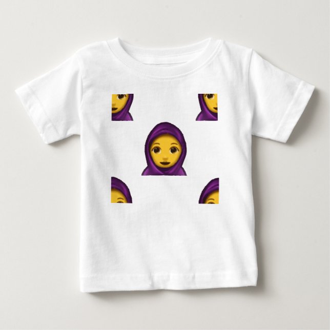 Camiseta De Bebé hajib de emoji (Anverso)