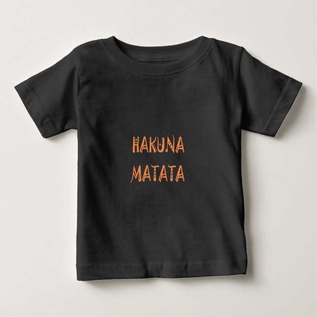 Camiseta De Bebé Hakuna Matata - Arte de texto tribal africano (Anverso)