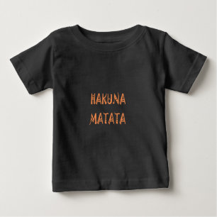 Camiseta De Bebé Hakuna Matata – Arte Textual Tribal Africano