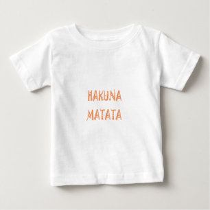 Camiseta De Bebé Hakuna Matata – Arte Textual Tribal Africano