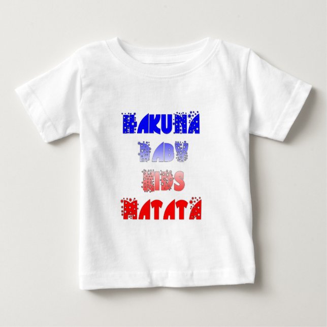 Camiseta De Bebé Hakuna Matata Baby & Kids: Diseño de Colores Franc (Anverso)