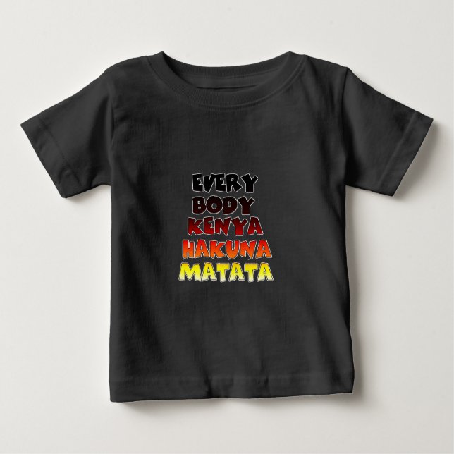 Camiseta De Bebé Hakuna Matata colorida: Una celebración keniana (Anverso)