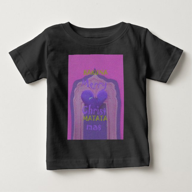 Camiseta De Bebé Hakuna Matata Merry Christmas Love Design.jpg (Anverso)
