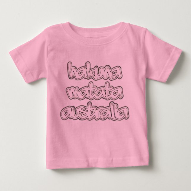 Camiseta De Bebé Hakuna Matata Niño Pequeño De Larga Manga Tee Vint (Anverso)