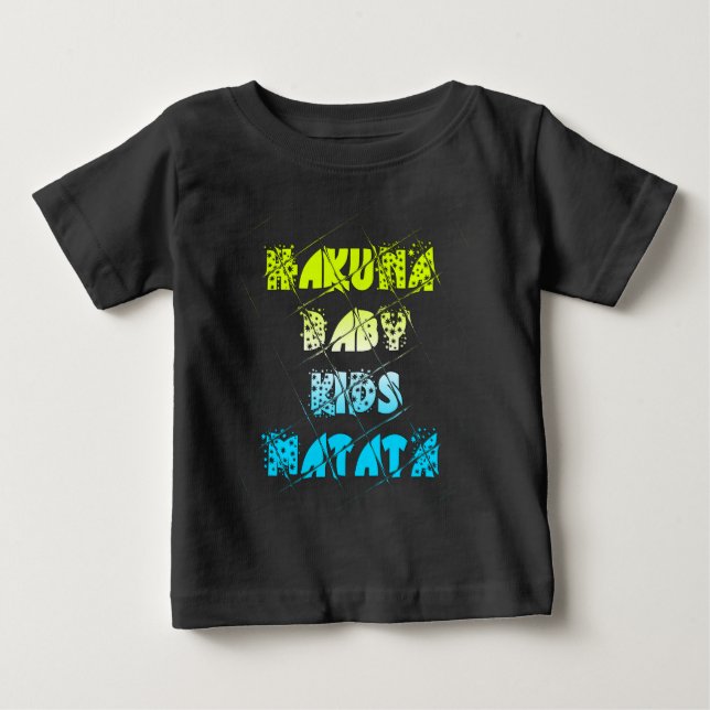 Camiseta De Bebé Hakuna Matata Niños Bebés Niños Colores felices Fo (Anverso)