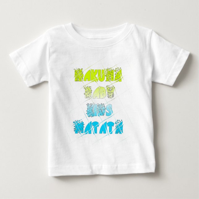 Camiseta De Bebé Hakuna Matata Niños Bebés Niños Colores felices Fo (Anverso)