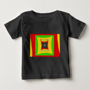 Camiseta De Bebé Hakuna Matata Rasta Color Rojo Dorado Verde