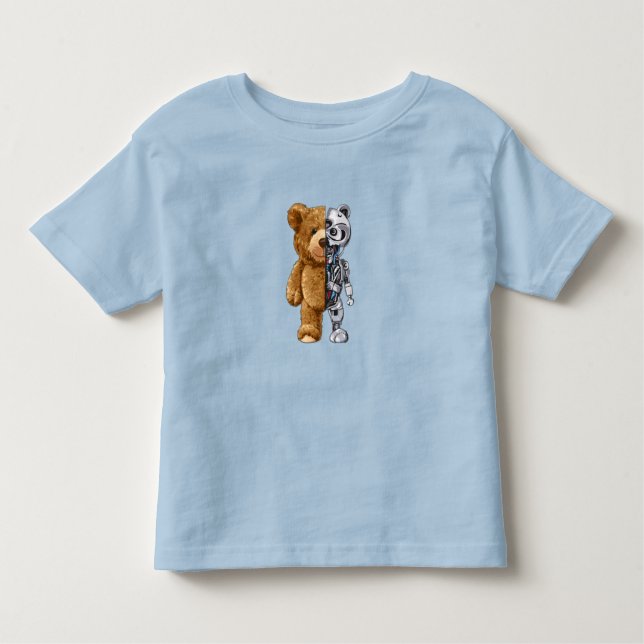 Camiseta De Bebé Half Bear Half Robot (Anverso)