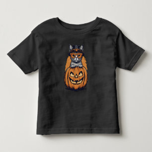 Camiseta De Bebé Halloween 1 gatito, jack-o-lantern, regalo, gatito