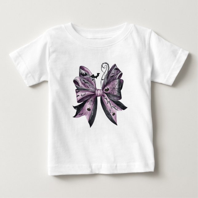 Camiseta De Bebé Halloween bow (Anverso)