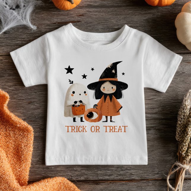 Camiseta De Bebé Halloween, bruja malhumorada y fantasma (Subido por el creador)