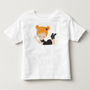 Camiseta De Bebé Halloween, Bruja, Pelo Naranja, Truco O Tramo, Boo