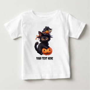 Camiseta De Bebé Halloween Calabaza Gato Spooky Vintage