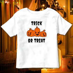 Camiseta De Bebé Halloween con calabazas espeluznantes de truco o t