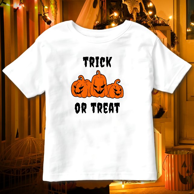 Camiseta De Bebé Halloween con calabazas espeluznantes de truco o t (Subido por el creador)