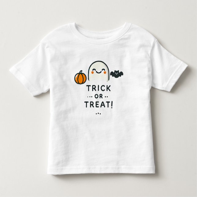 Camiseta De Bebé Halloween con trucos o tratamientos para bebés (Anverso)
