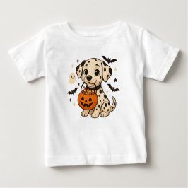 Camiseta De Bebé Halloween Dalmatian Dog Trick or Treth