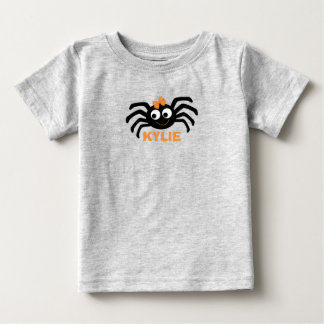 Camiseta De Bebé Halloween de araña cuta personalizado