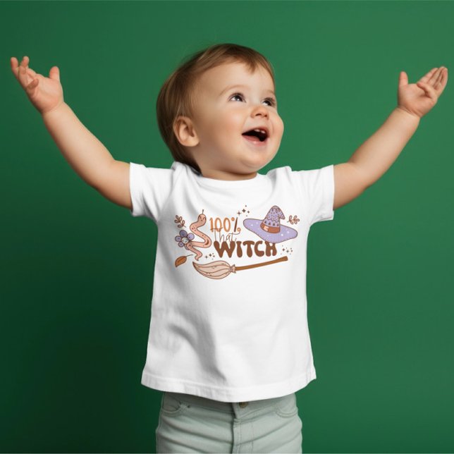 Camiseta De Bebé Halloween de bebé súper lindo "100% esa bruja" (Subido por el creador)