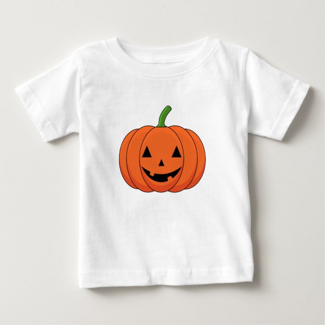 Camiseta De Bebé Halloween de calabaza de calabaza de Jack-O'-Lante (Anverso)