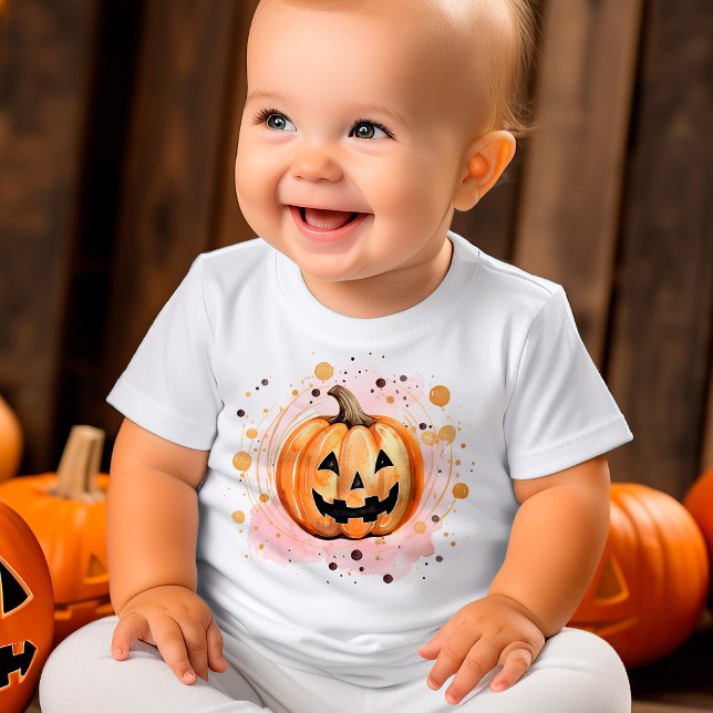 Camiseta De Bebé Halloween de calabaza suave (Subido por el creador)