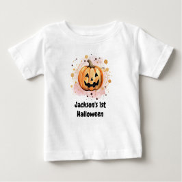 Camiseta De Bebé Halloween de calabaza suave