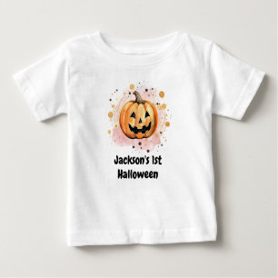 Camiseta De Bebé Halloween de calabaza suave