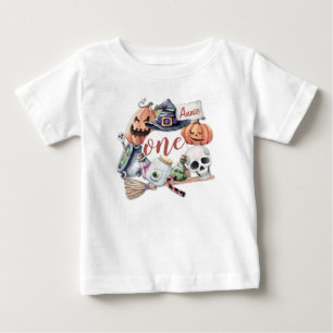 Camiseta De Bebé Halloween de cumpleaños personalizado   Body