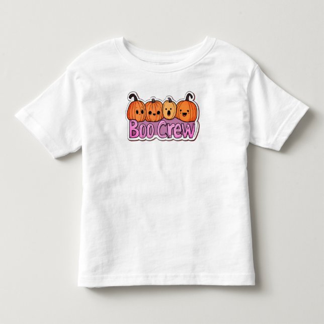 Camiseta De Bebé Halloween de las calabazas de la tripulación de Bo (Anverso)