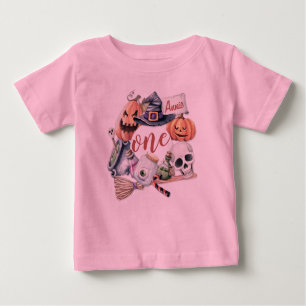 Camiseta De Bebé Halloween de primer cumpleaños personalizado Body