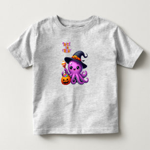 Camiseta De Bebé Halloween de pulpo truco o truco