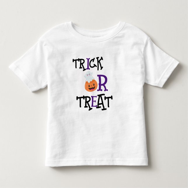 Camiseta De Bebé Halloween de truco o truco (Anverso)