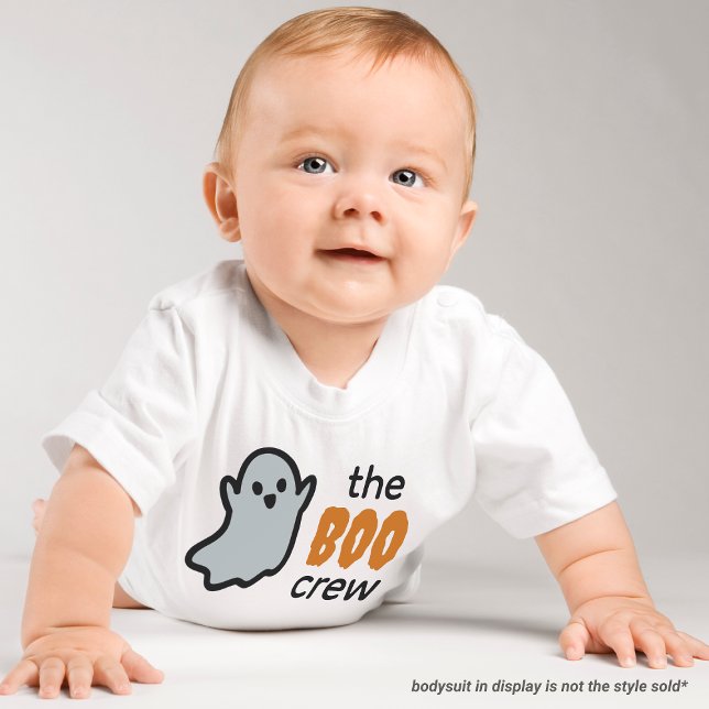 Camiseta De Bebé Halloween del equipo de Boo (Join 'The Boo Crew' with this cute ghost-themed baby tee!)