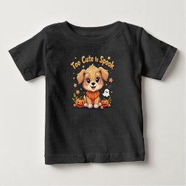 Camiseta De Bebé Halloween Demasiado Lindo Para Asustar