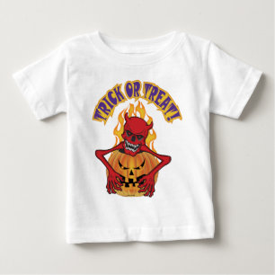 Camiseta De Bebé Halloween Devil Skul